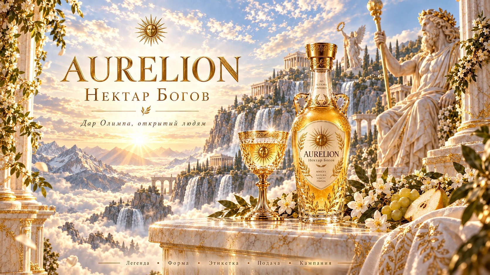 AURELION — нектар богов среди сияющего Олимпа